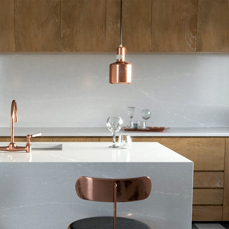 Plan de travail en Quartz Silestone® Desert silver